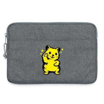 Dessin animé de hamster - Sacoche pour ordinateur portable 13 pouces - gris chiné - Devant