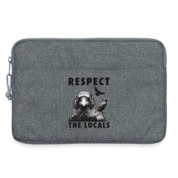 Funny Crowing Support The Locals Bird Lovers - Laptop bag 13" - heather grey - Front