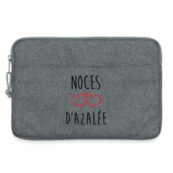 Noces d'Azalée 57 ans de mariage - Sacoche pour ordinateur portable 13 pouces - gris chiné - Devant