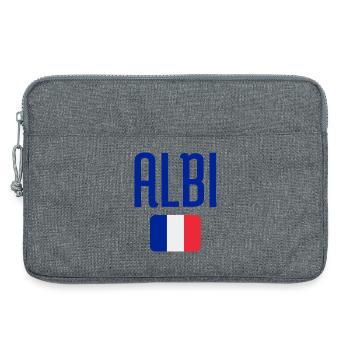 Albi France Flag Emblem - Laptop bag 13" - heather grey - Front