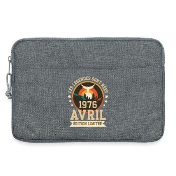 les Légende Née Avril 1976 Édition Limitée - Sacoche pour ordinateur portable 13 pouces - gris chiné - Devant
