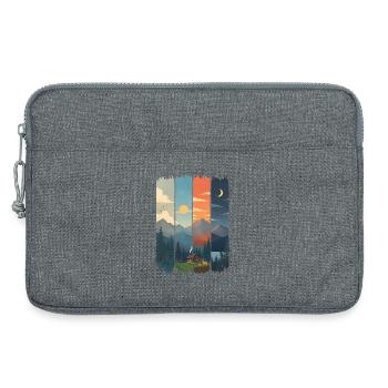 Horizonte in vier Gebirgstafeln - Laptoptasche 13" - Grau meliert - Vorne