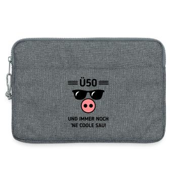 Ü50 Und Immer Noch ’Ne Coole Sau! Cool Geburtstag - Laptoptasche 13" - Grau meliert - Vorne
