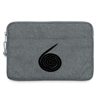Number 6 Snail - Laptop bag 13" - heather grey - Front