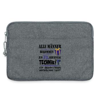70. Geburtstag Handwerker Technik Werkzeug - Laptoptasche 13" - Grau meliert - Vorne