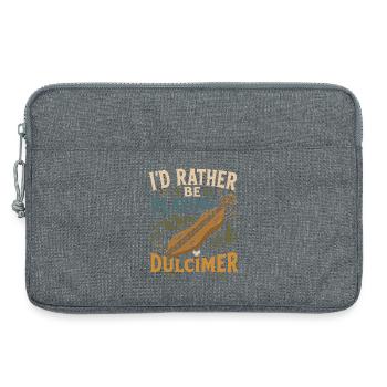 dulcimer dulcimer musician plucked instrument - Laptop bag 13" - heather grey - Front