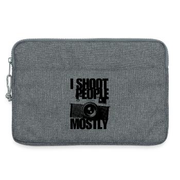 Ich fotografiere meistens Leute, Fotografen, Kamerahumor, - Laptoptasche 13" - Grau meliert - Vorne