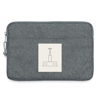 Stockholmer Rathauslinien-Kunst - Laptoptasche 13" - Grau meliert - Vorne