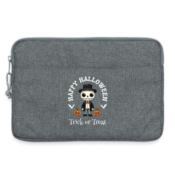 Happy Halloween Skelett Trick Or Treat Geschenk - Laptoptasche 13" - Grau meliert - Vorne