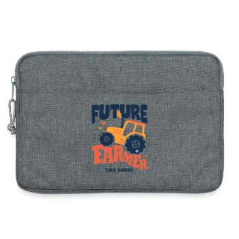 Futur fermier comme papa bébé tracteur - Sacoche pour ordinateur portable 13 pouces - gris chiné - Devant