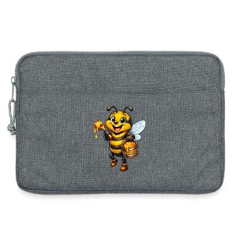 happy bee - Laptop bag 13" - heather grey - Front