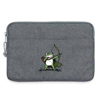 Archer grenouille Tir à l’arc Sport - Sacoche pour ordinateur portable 13 pouces - gris chiné - Devant