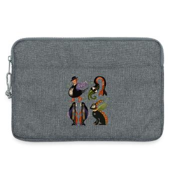 Fabelhafte Vogelwesen Quartett - Laptoptasche 13" - Grau meliert - Vorne