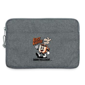 Kaffee muss sein - Laptoptasche 13" - Grau meliert - Vorne