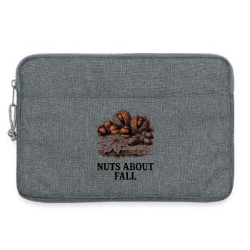 Nuts About Fall Kastanien Eicheln Herbst - Laptoptasche 13" - Grau meliert - Vorne