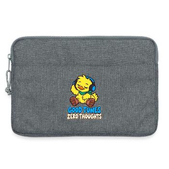 Duck mit Kopfhörern – Good Tunes Zero Thougts - Laptoptasche 13" - Grau meliert - Vorne