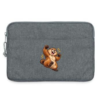 Cartoon springendes Eichhörnchen - Laptoptasche 13" - Grau meliert - Vorne
