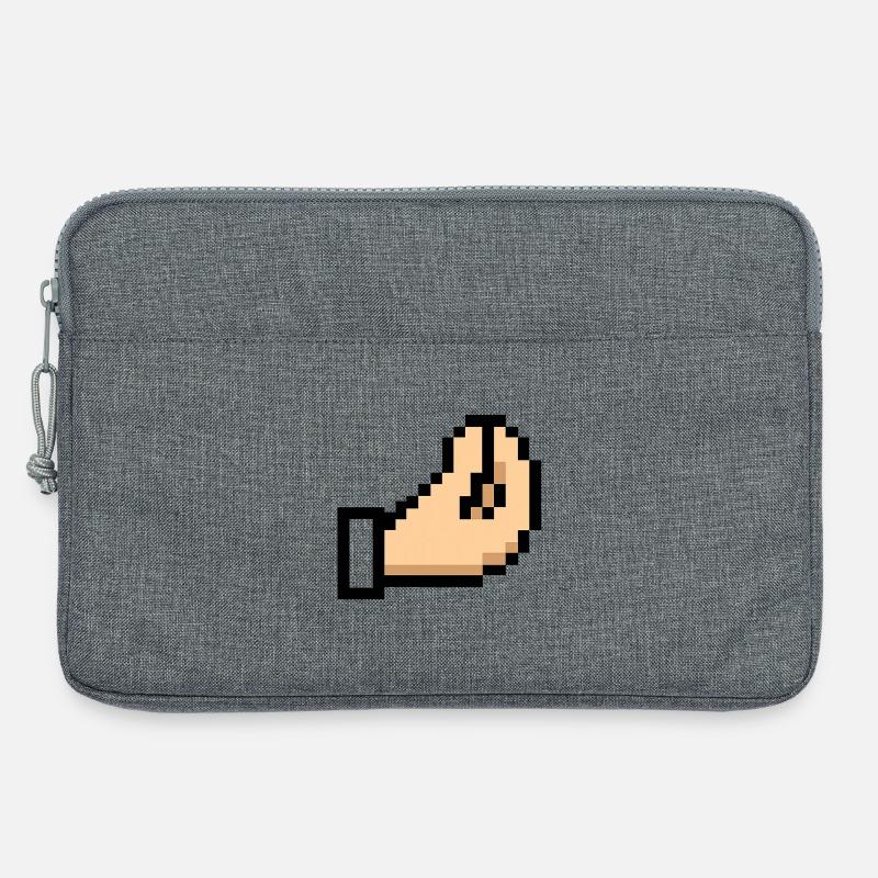 Pixel Hand Cursor Design Italia - Laptoptasche 13" - Grau meliert