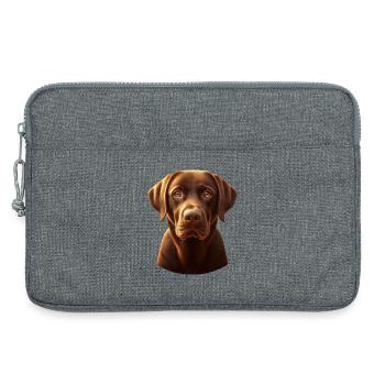 The beautiful brown Labrador 2.0 - Laptoptasche 13" - Grau meliert - Vorne