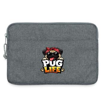 Pug Life Bandana Cool - Laptop bag 13" - heather grey - Front