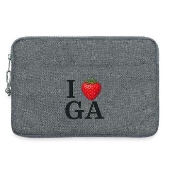 Cœur de fraise I Love IGA - Sacoche pour ordinateur portable 13 pouces - gris chiné - Devant