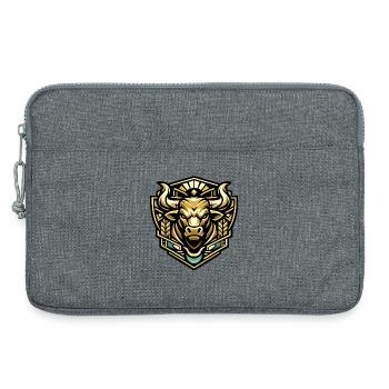 Gold Bull Emblem - Laptop bag 13" - heather grey - Front