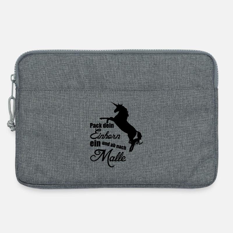 Einhorn Urlaub Mallorca Geschenk - Laptoptasche 13" - Grau meliert