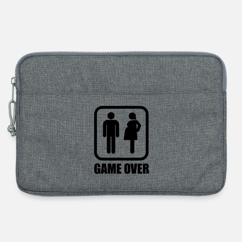 Game over - schwanger - Laptoptasche 13" - Grau meliert