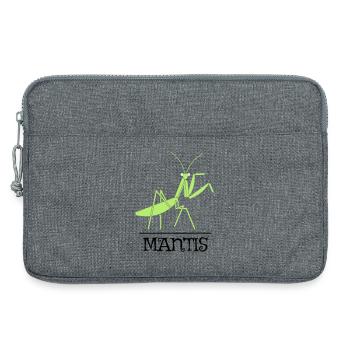 Gottesanbeterin – Illustration für Naturfreunde - Laptoptasche 13" - Grau meliert - Vorne