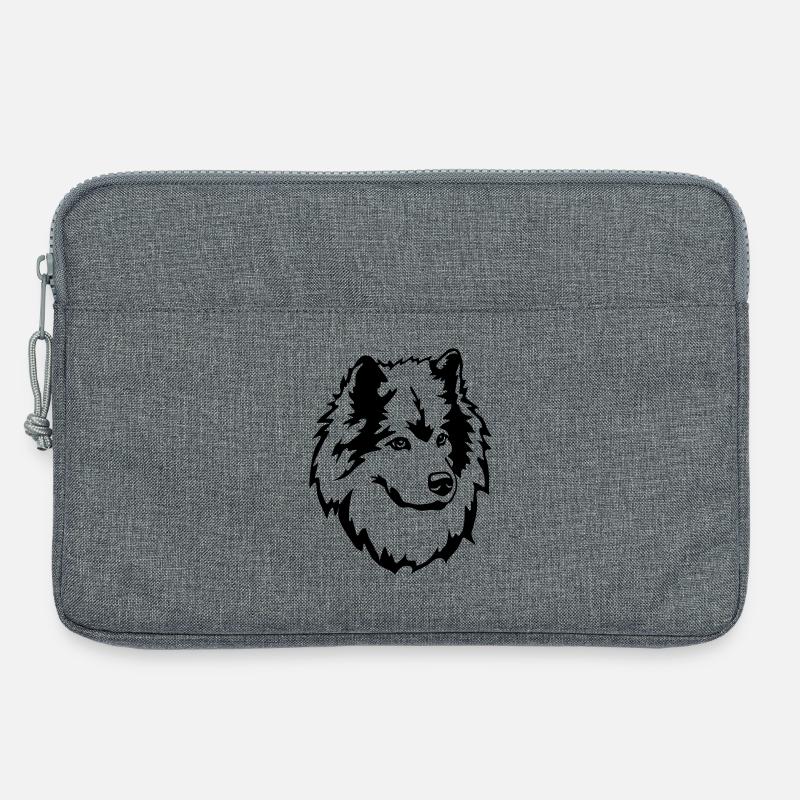 Eurasier Kopf - Laptoptasche 13" - Grau meliert