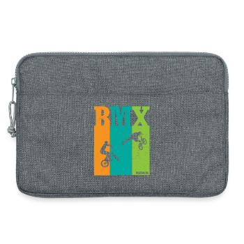 BMX Color Block Rider Silhouettes - Laptop bag 13" - heather grey - Front