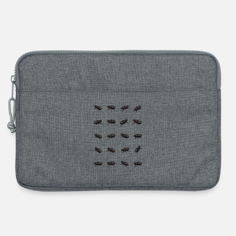 Hirschkäfer Muster - Laptoptasche 13" - Grau meliert