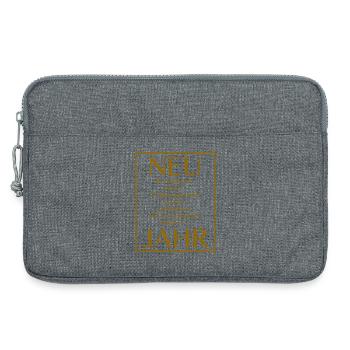 New Jahr deine Zukunft Jahr - Spruch - Laptoptasche 13" - Grau meliert - Vorne