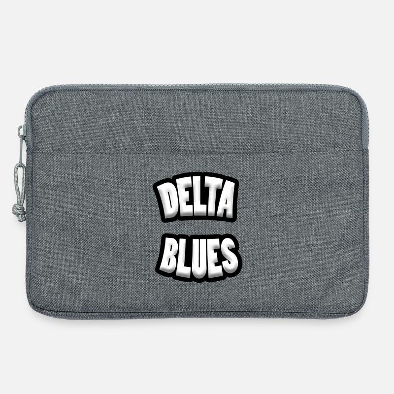 Delta Blues Retro Typography - Laptop bag 13" - heather grey