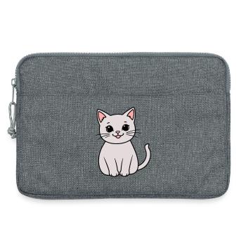 graues Kätzchen - Laptoptasche 13" - Grau meliert - Vorne