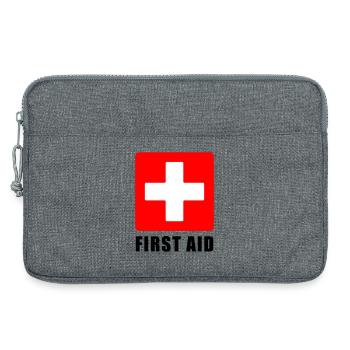 First Aid Medical Cross Sicherheitssymbol Vektor-Symbol - Laptoptasche 13" - Grau meliert - Vorne