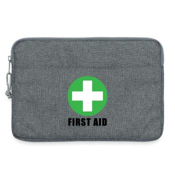 First Aid Medical Cross Sicherheitssymbol Vektor-Symbol - Laptoptasche 13" - Grau meliert - Vorne
