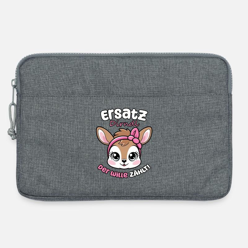 Kawaii Hirsch says replacement dirndl, the will counts! - Laptop bag 13" - heather grey