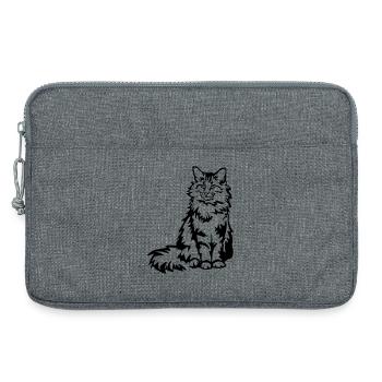 Norwegische Waldkatze - Laptoptasche 13" - Grau meliert - Vorne