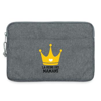 La Reine des Mamans - Fête des Mères - Sacoche pour ordinateur portable 13 pouces - gris chiné - Devant