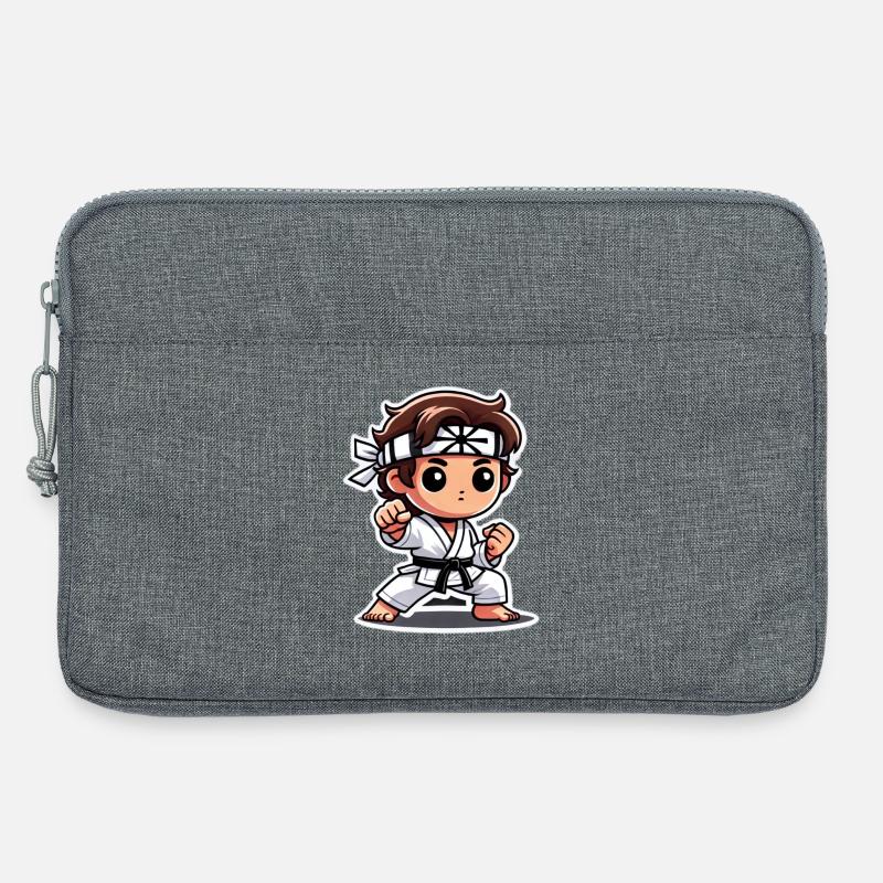 Kriegerkind in traditioneller Kampfposition - Laptoptasche 13" - Grau meliert