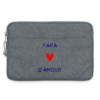 BONNE FÊTE PAPA. PAPA. FÊTE DES PÈRES. PÈRE - Sacoche pour ordinateur portable 13 pouces - gris chiné - Devant