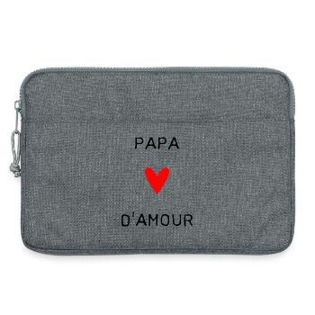 BONNE FÊTE PAPA. PAPA. FÊTE DES PÈRES. PÈRE - Sacoche pour ordinateur portable 13 pouces - gris chiné - Devant