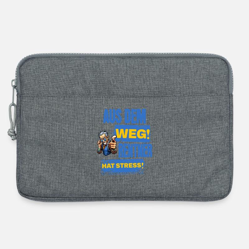 Cooler Rentner hat Stress. - Laptoptasche 13" - Grau meliert