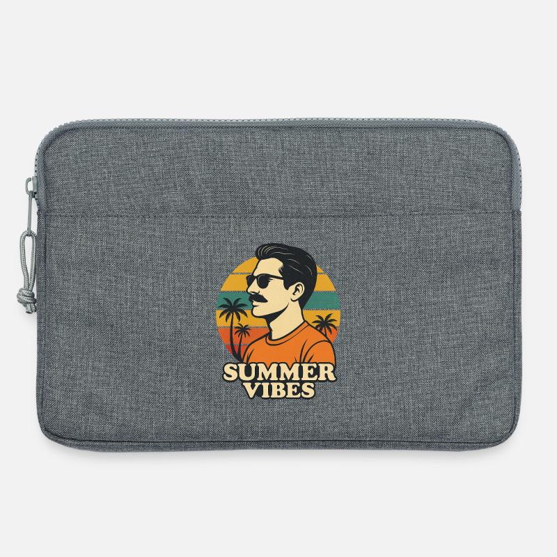 Sommer Vibes Retro Design - Laptoptasche 13" - Grau meliert
