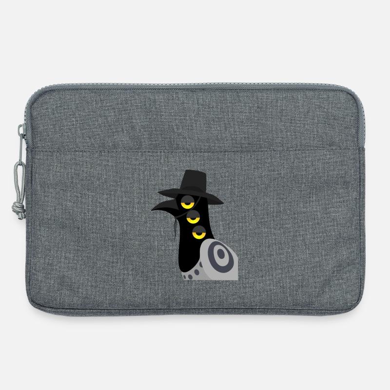 Dämonischer Vogel skeptisch - Laptoptasche 13" - Grau meliert