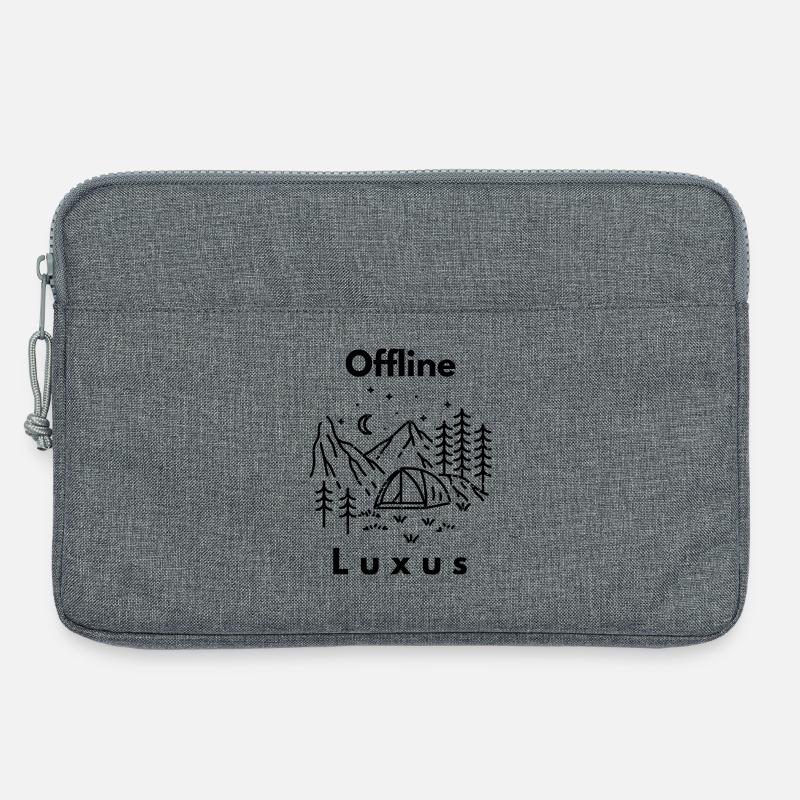 Offline Camping ist Luxus - Laptoptasche 13" - Grau meliert