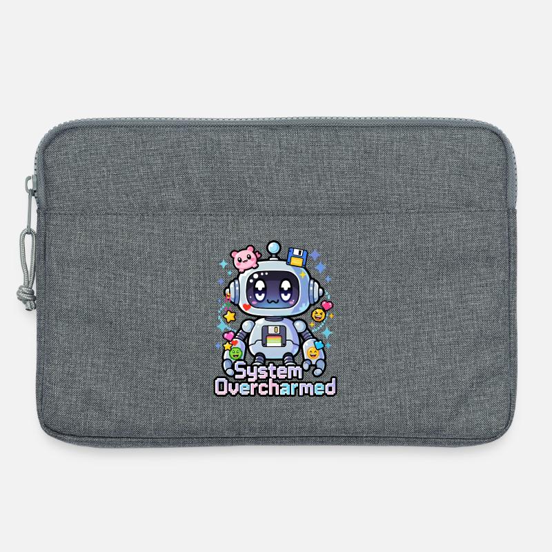 🤖 - System Overcharmed – Roboter mit digitalen Charms - Laptoptasche 13" - Grau meliert
