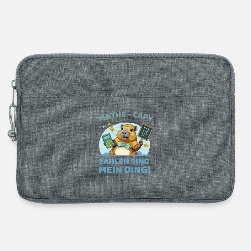 Mathe-Capybara – Zahlen sind mein Ding! - Laptoptasche 13" - Grau meliert
