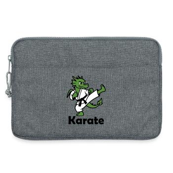 Karate Dragon - Laptop bag 13" - heather grey - Front